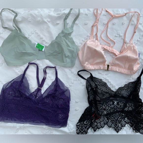 Chic Women's Lace Bralette Collection - Black, Pink, Purple, Green - Picture 1 of 1